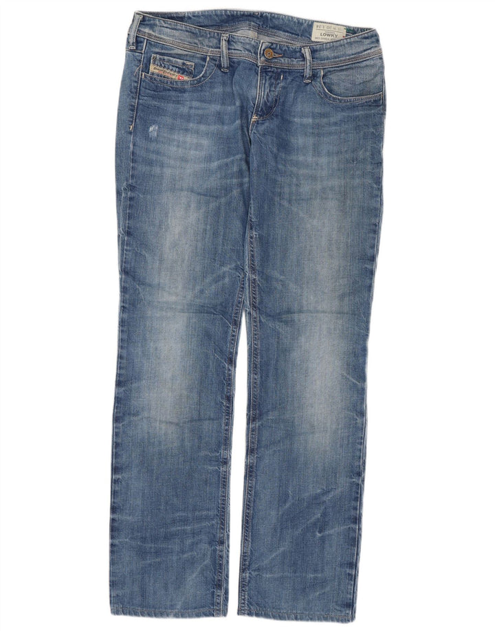 DIESEL Dame Lowky Straight Jeans W30 L29 Blå Bomuld