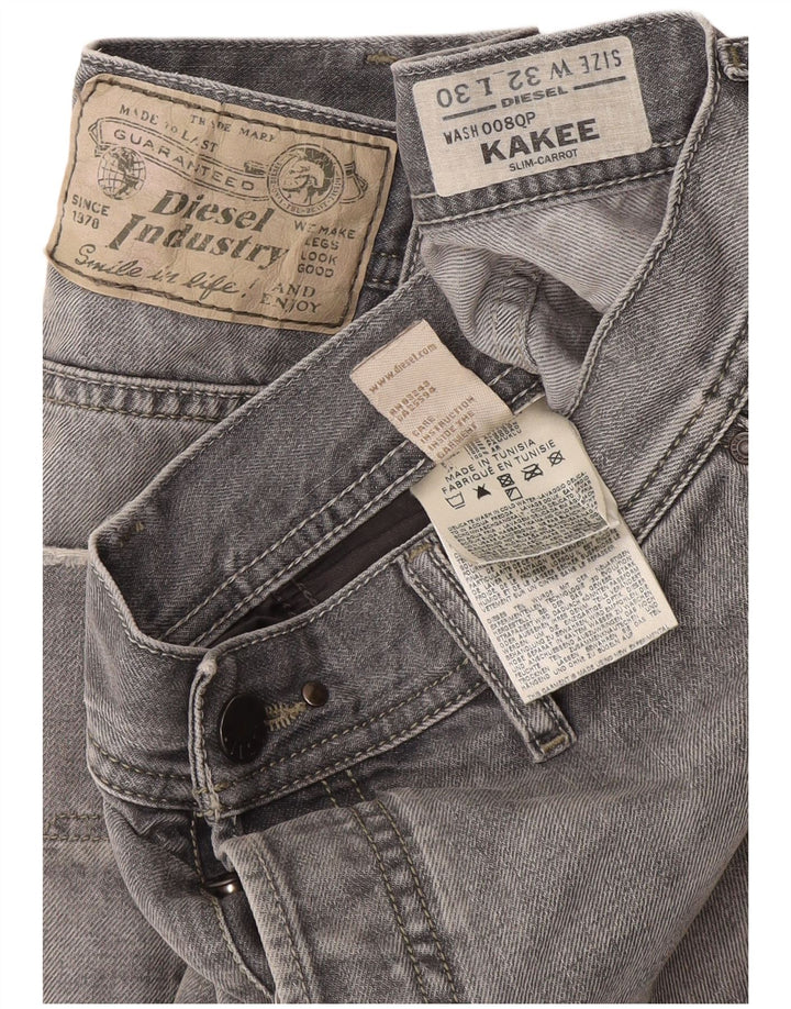 Diesel Herre Kakee Carrot Slim Jeans W32 L30 Grå Bomuld