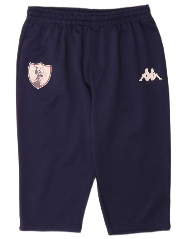 Kappa Herre Sambenedettese Graphic Bermuda Sport Shorts Large Navy Blue