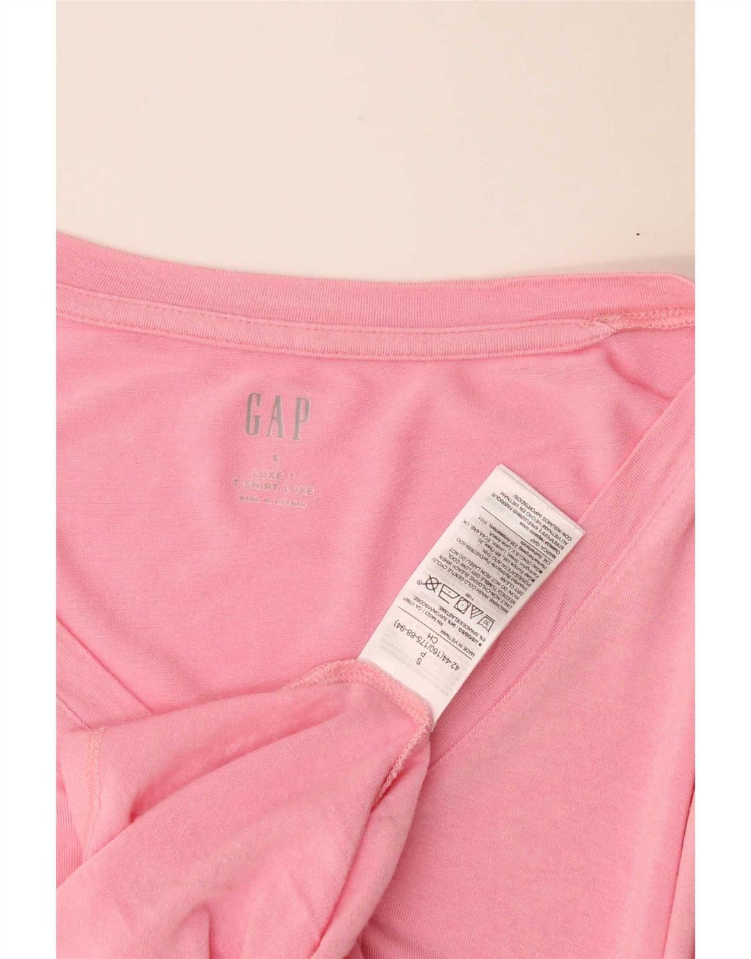 Gap Dame T-Shirt Top UK 10 Small Pink Rayon