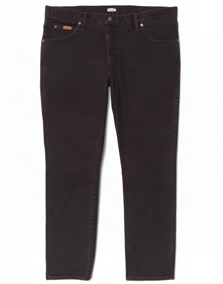 Wrangler Herre Texas Straight Jeans W35 L30 Sort Bomuld