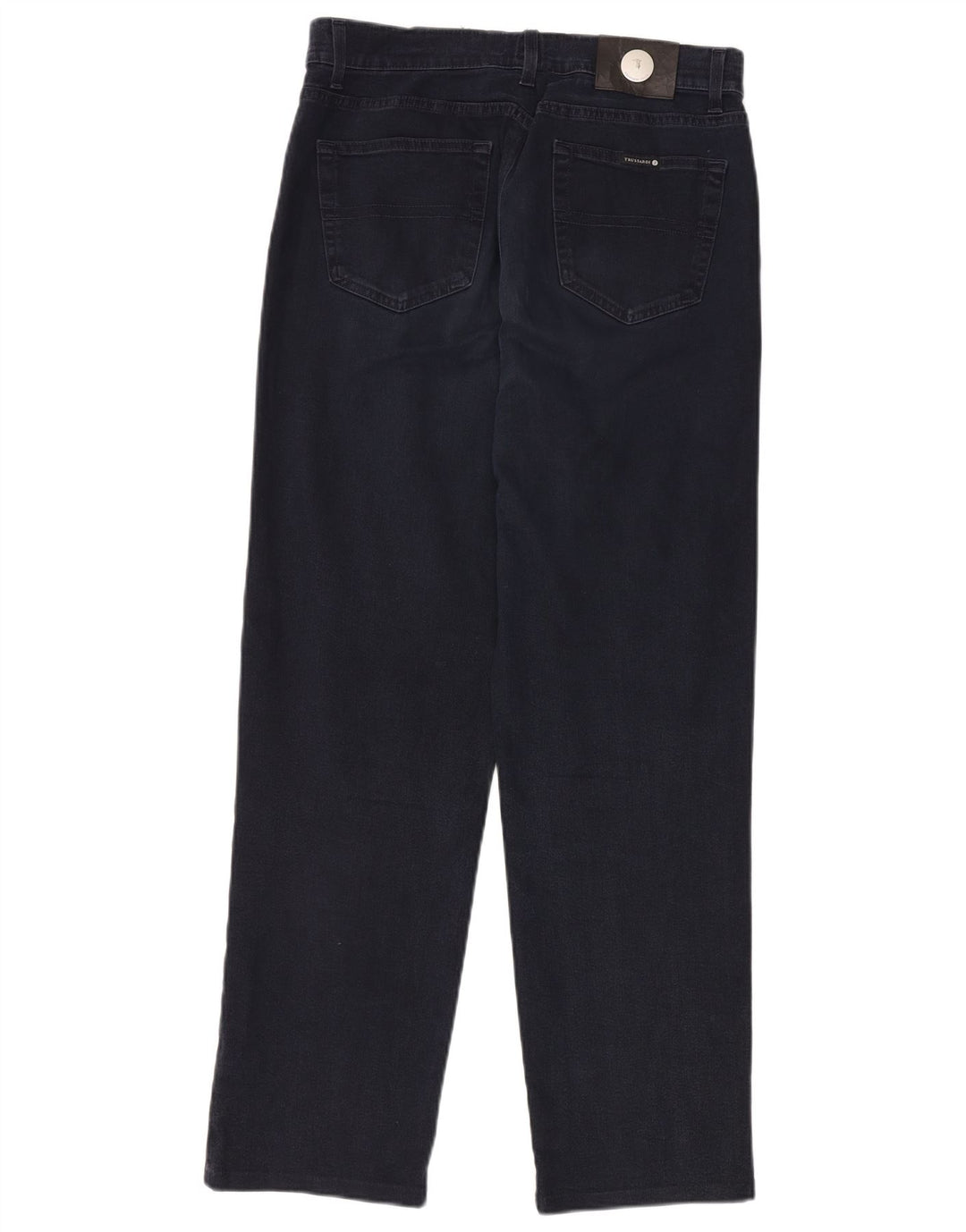TRUSSARDI Herre 380 tilspidsede jeans W32 L32 Marineblå bomuld