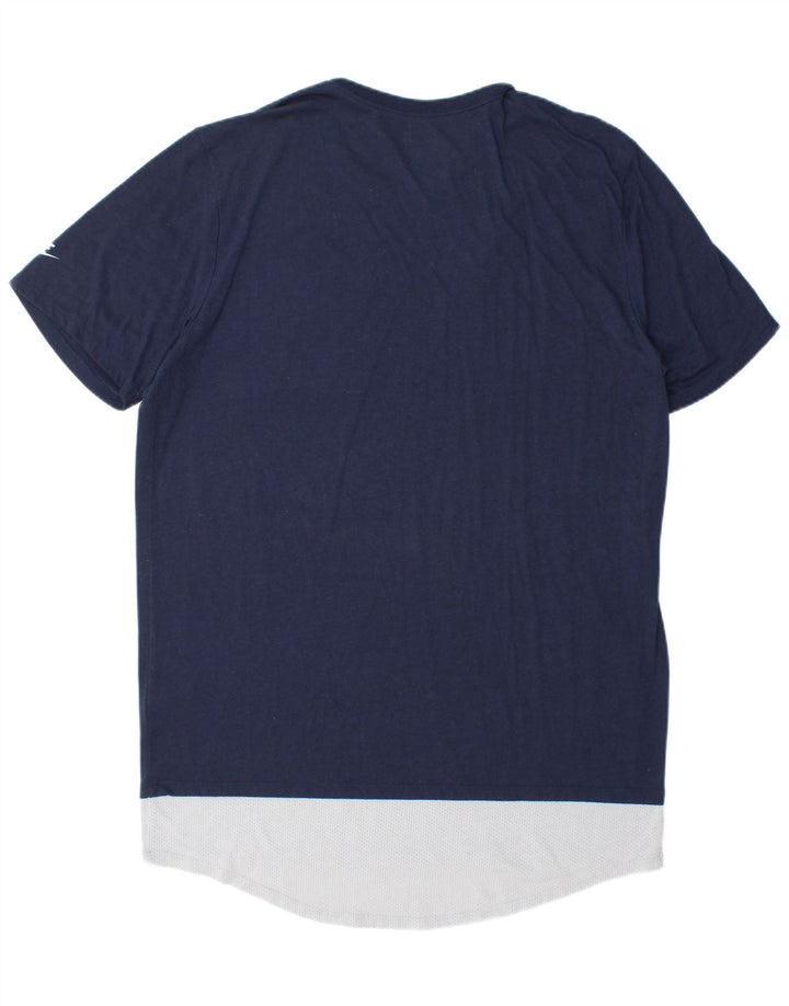Nike T-shirt i atletisk snit til mænd XL Marineblå Colourblock Polyester