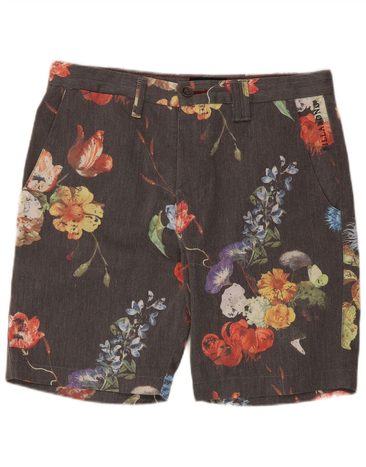 Billabong Herre Chino Shorts W30 Medium Grey Floral Polyester