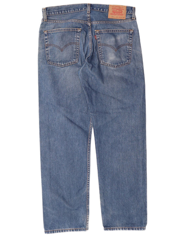 LEVI'S Herre 521 Straight Jeans W36 L30 Blå Bomuld