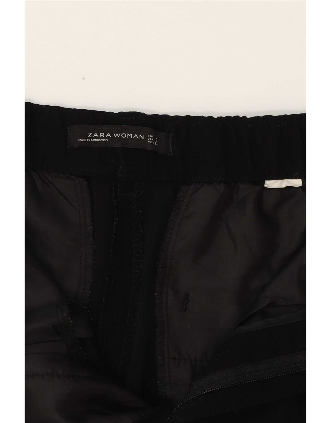 Zara Dame tilspidsede Capri Bukser Medium W30 L23 Sort