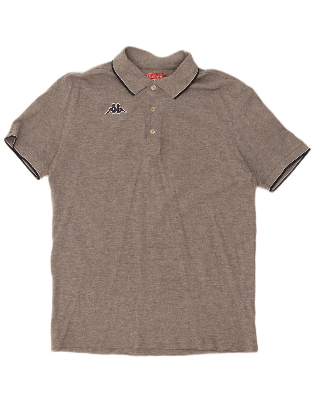 Kappa herre poloshirt, stor grå flækket
