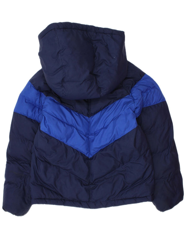 Adidas hættejakke til drenge 6-7 år XS Navy Blue Colourblock