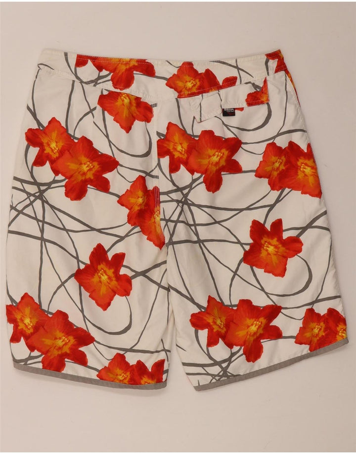 Bear Herre vendbare svømmeshorts Medium White Polyester