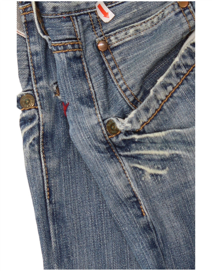 REPLAY Mens Straight Jeans W32 L32 Blue Cotton