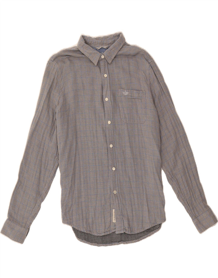 DOCKERS Mens Modern Fit Shirt Medium Grey Check Cotton Vintage Dockers and Second-Hand Dockers from Messina Hembry 