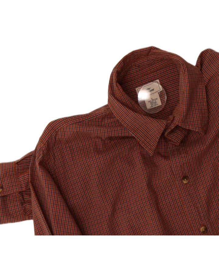 DOCKERS Mens Shirt Large Orange Check Cotton Vintage Dockers and Second-Hand Dockers from Messina Hembry 