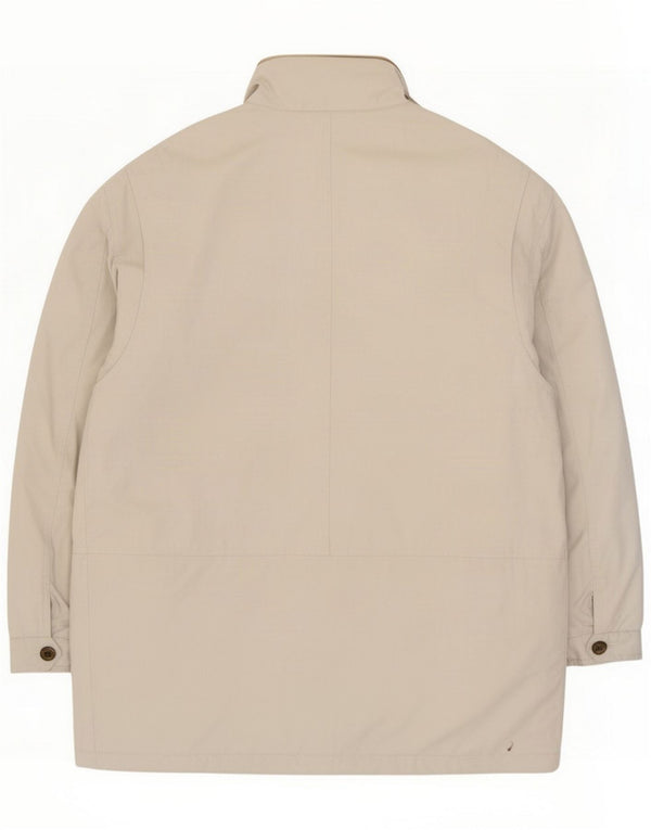 Wampum Herre Hooded Utility Jacket UK 40 Large Grey Viscose