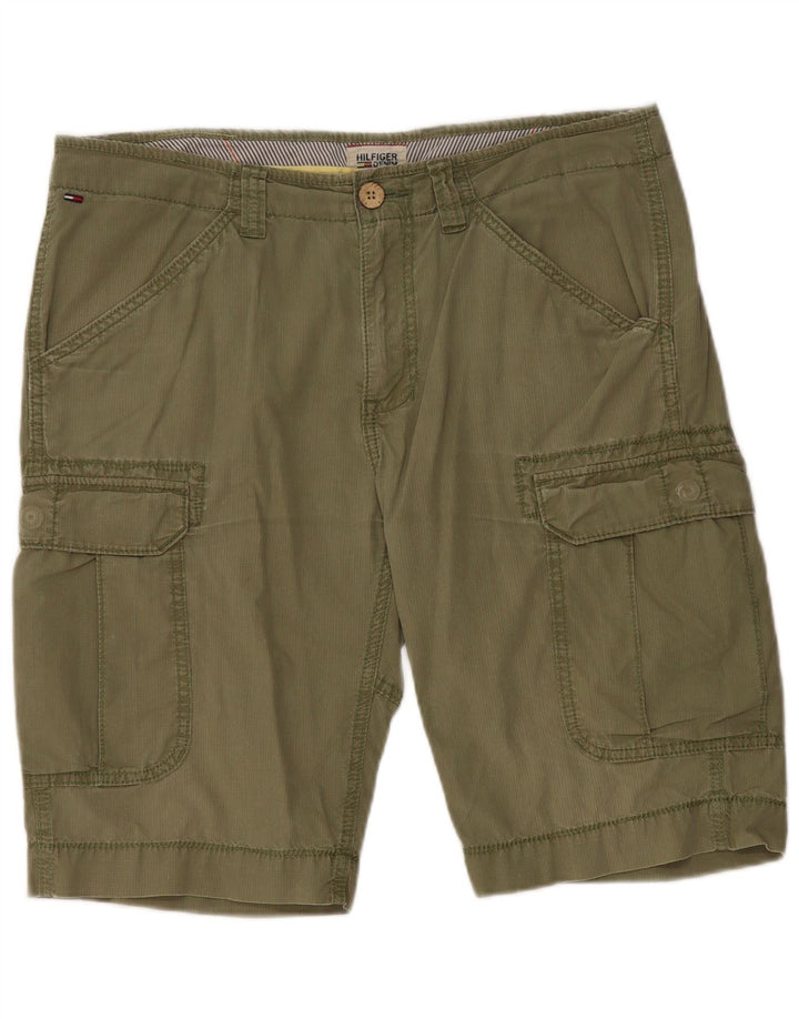 Tommy Hilfiger Herre Cargo Shorts W34 Large Khaki Bomuld