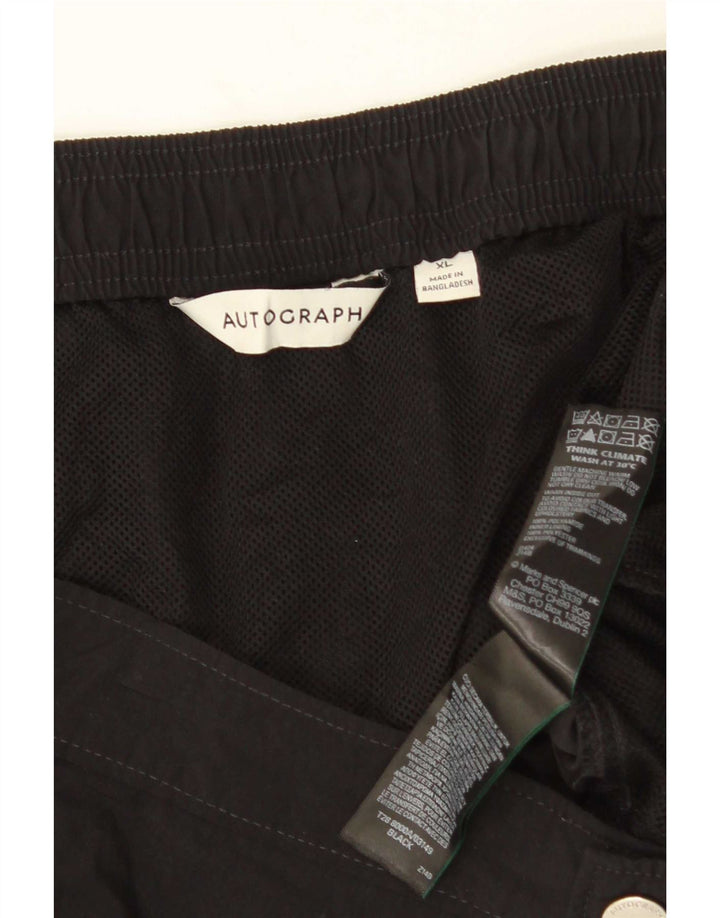 Marks & Spencer Herre Autograph Chino Shorts XL W38 Sort Polyamid