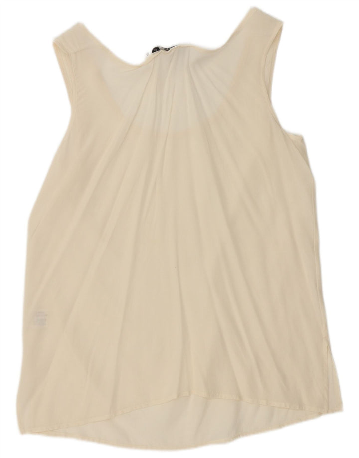 Marella Damevest Top IT 46 Large Off White Silke