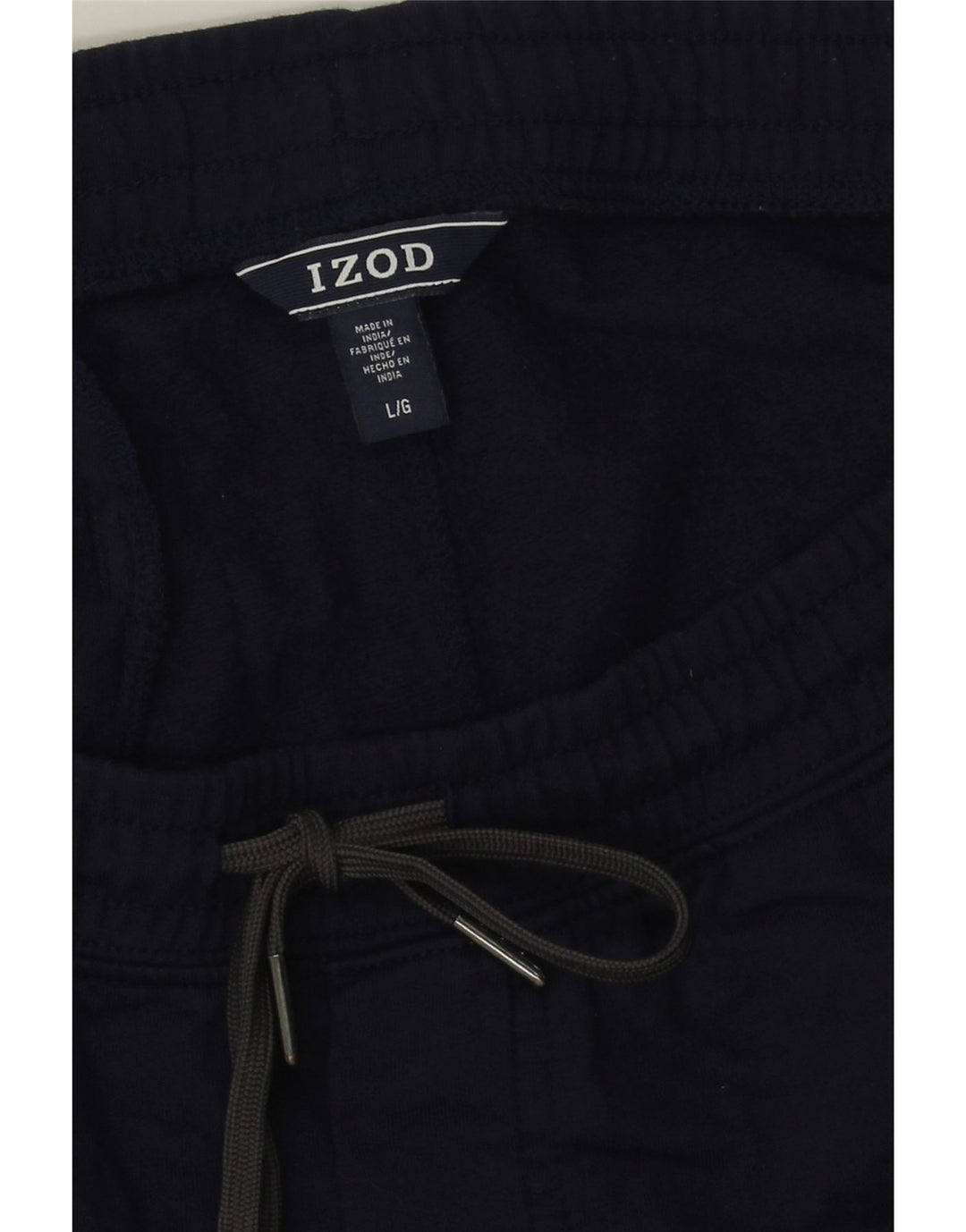 IZOD Mens Tracksuit Trousers Large Navy Blue Cotton Vintage Izod and Second-Hand Izod from Messina Hembry 
