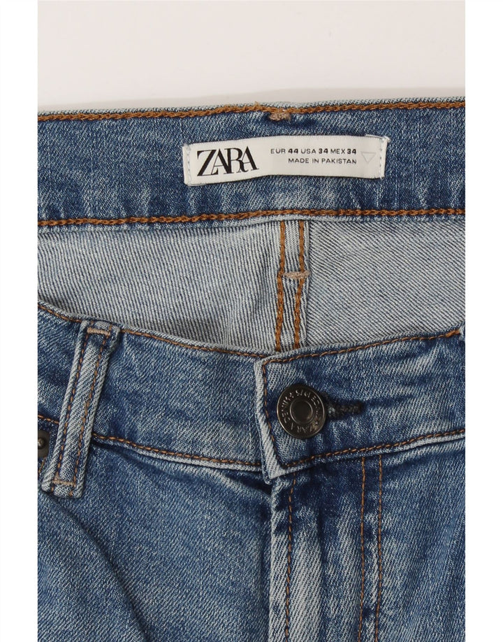 Zara Herre Slim Jeans EU 44 Large W34 L31 Blå Bomuld