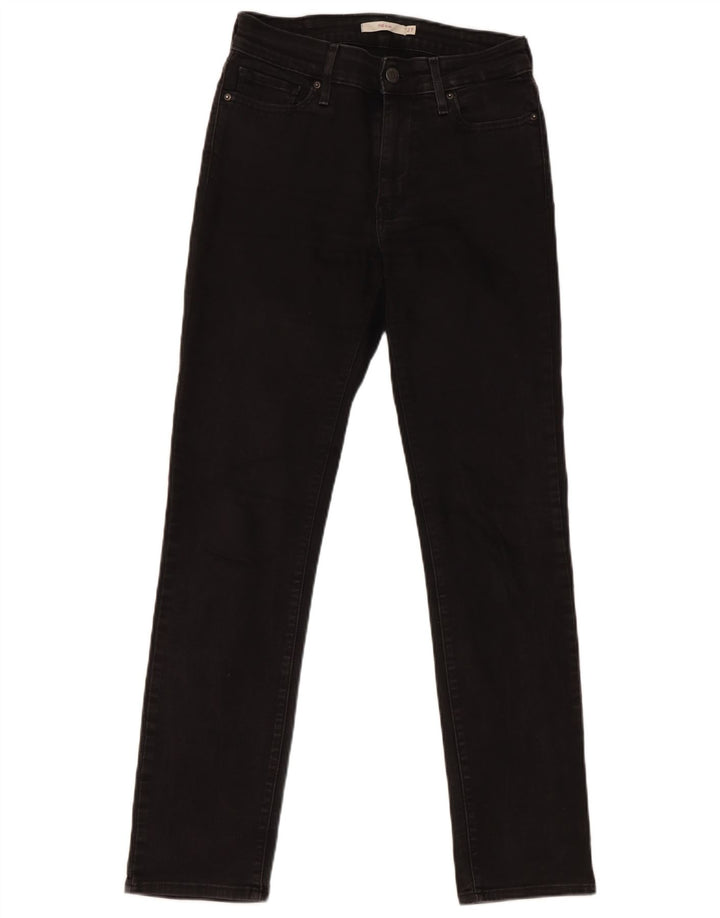 Levi's Dame 712 Slim Jeans W27 L30 Sort Bomuld