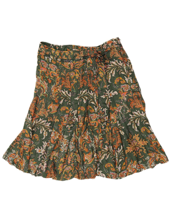 Henry Cottons plisseret nederdel til kvinder IT 44 Medium W30 Grøn Paisley