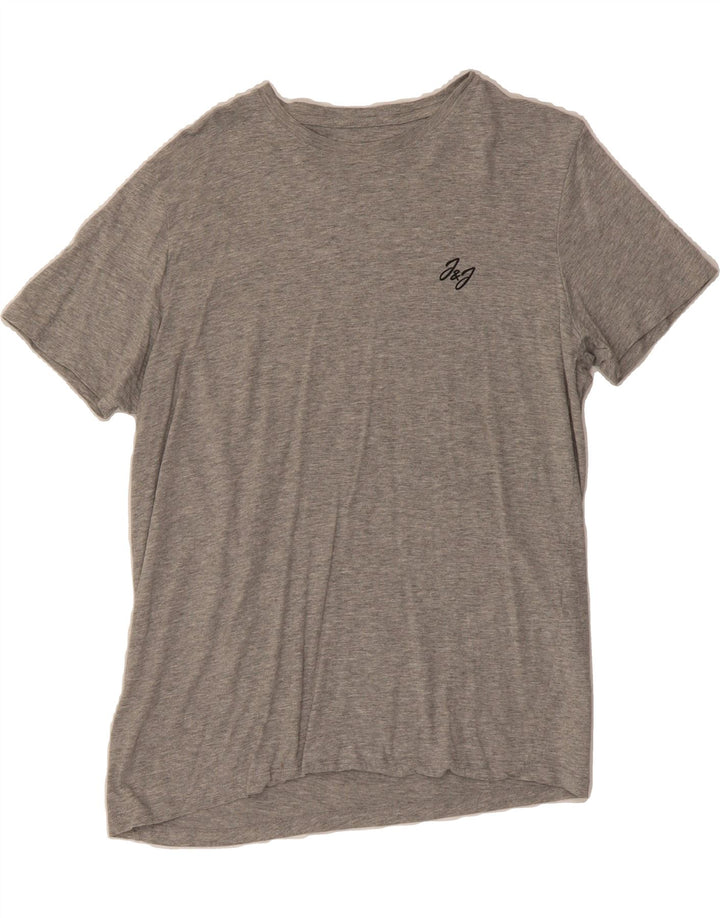 JACK & JONES Mens T-Shirt Top Large Grey Cotton Vintage Jack & Jones and Second-Hand Jack & Jones from Messina Hembry 