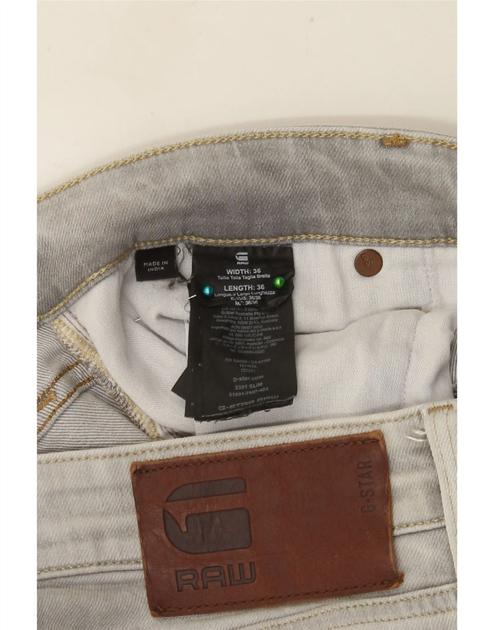 G-Star Herre 3301 Slim Jeans W36 L36 Grå Bomuld