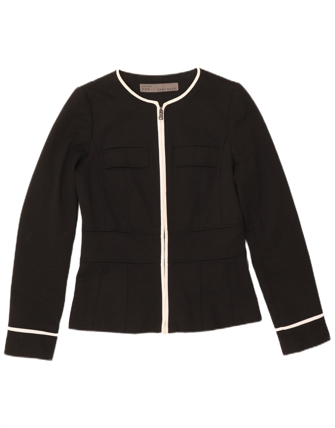 ZARA Dame Blazer Jacket UK 10 Lille Sort