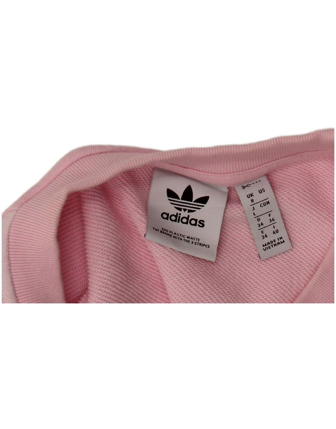 ADIDAS Oversized Sweatshirt Jumper UK 8 Small Pink Colourblock