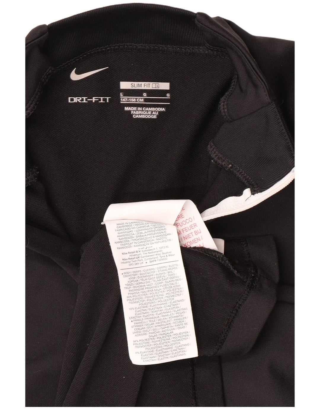 NIKE Drenge Dri Fit Slim Fit Pullover Træningsdragt Top 12-13 år Stor Sort