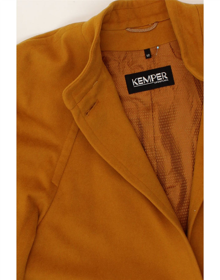 KEMPER Womens Overcoat EU 40 Medium Brown Virgin Wool Vintage Kemper and Second-Hand Kemper from Messina Hembry 