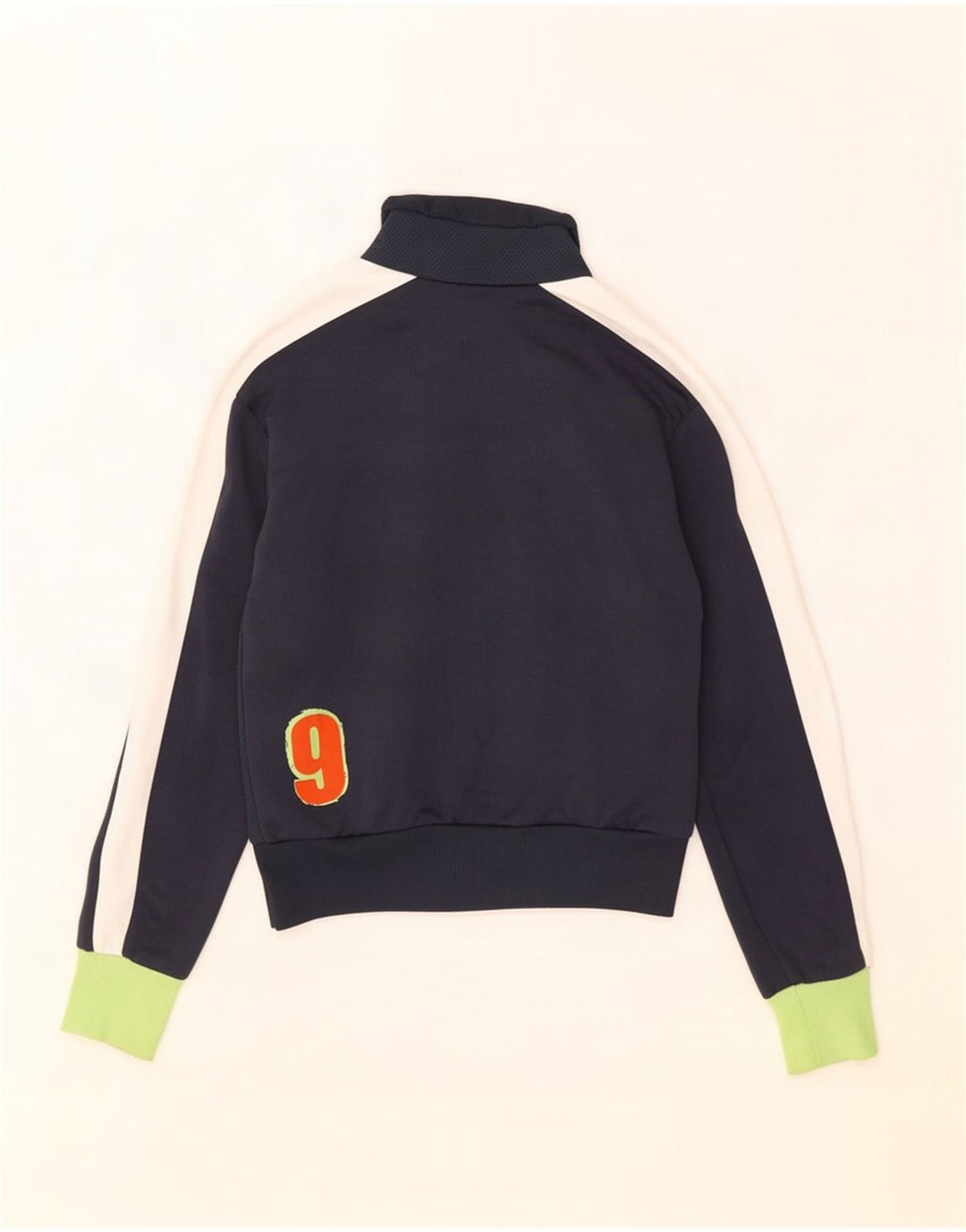 Puma træningsdragt topjakke til kvinder UK 10 Small Navy Blue Colourblock