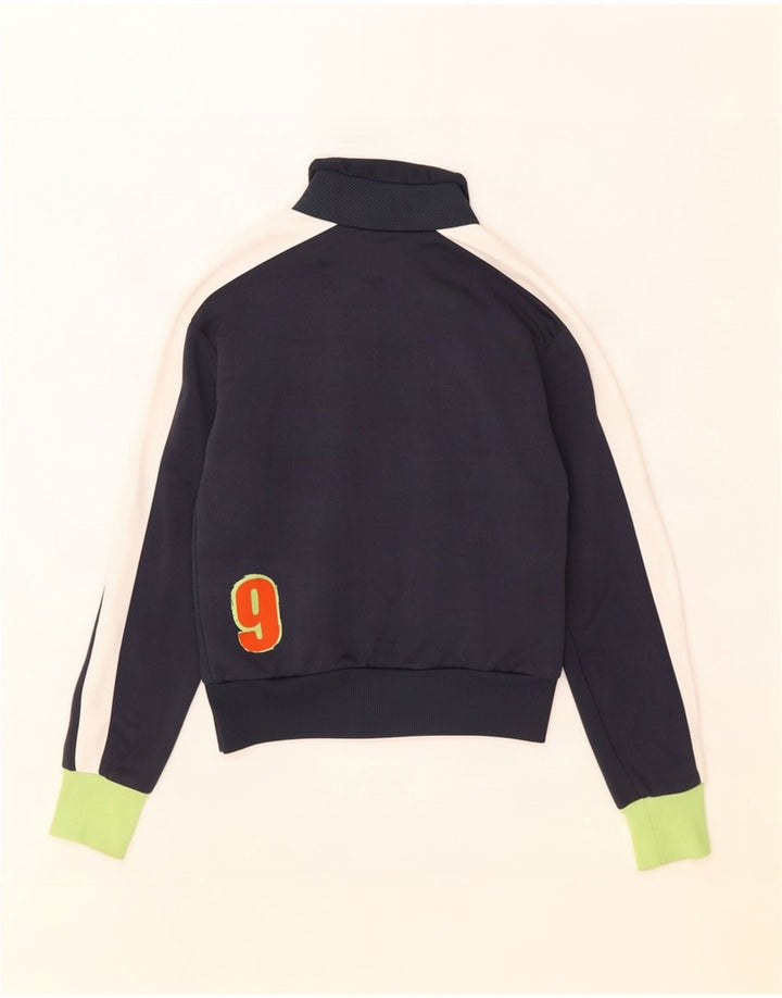 Puma træningsdragt topjakke til kvinder UK 10 Small Navy Blue Colourblock