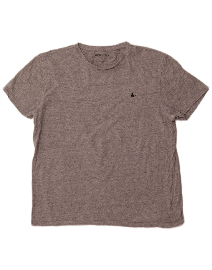 JACK WILLS Herre Classic Fit T-Shirt Top Stor Grå
