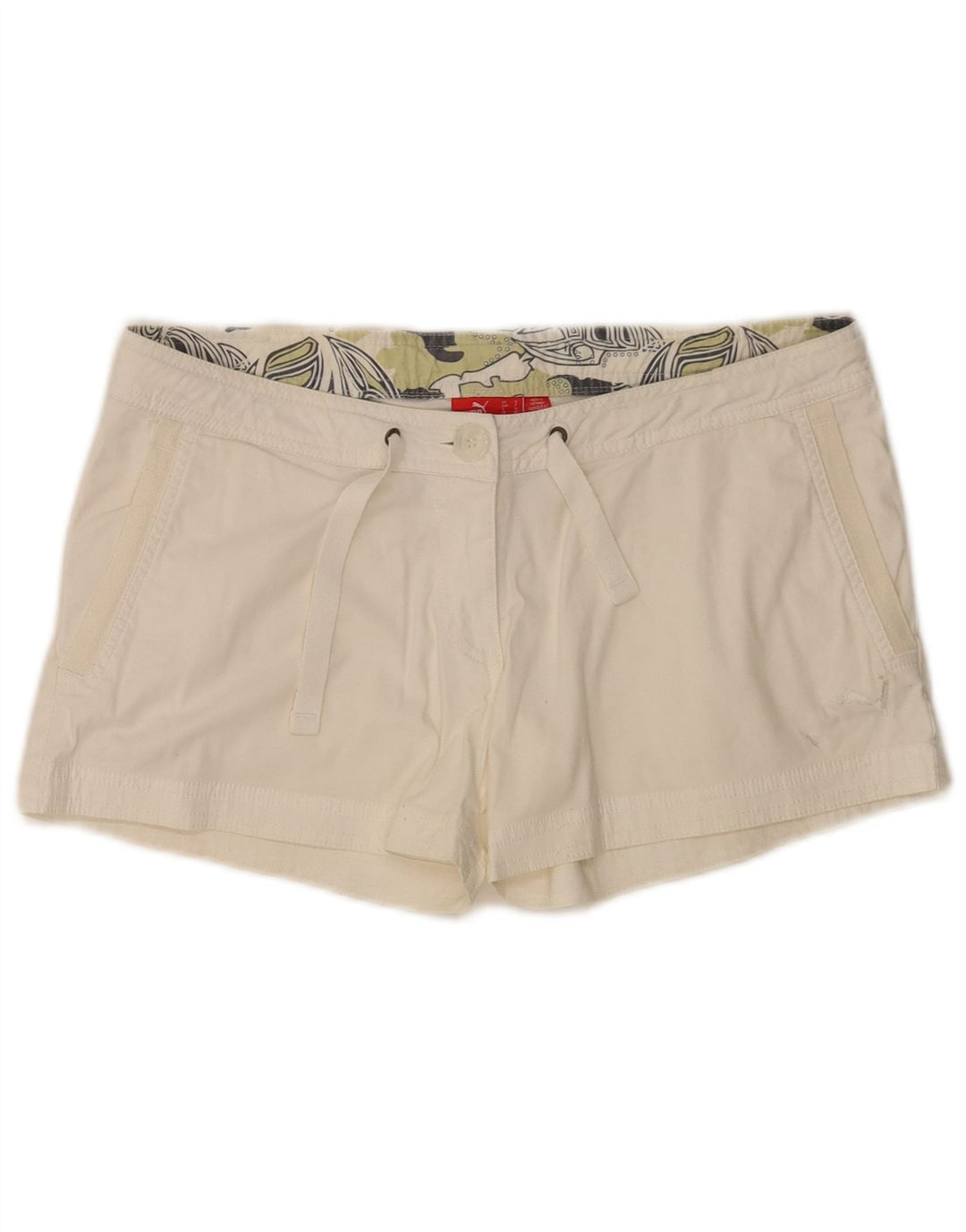 Puma Chino Shorts til kvinder UK 10 Small W30 White Bomuld