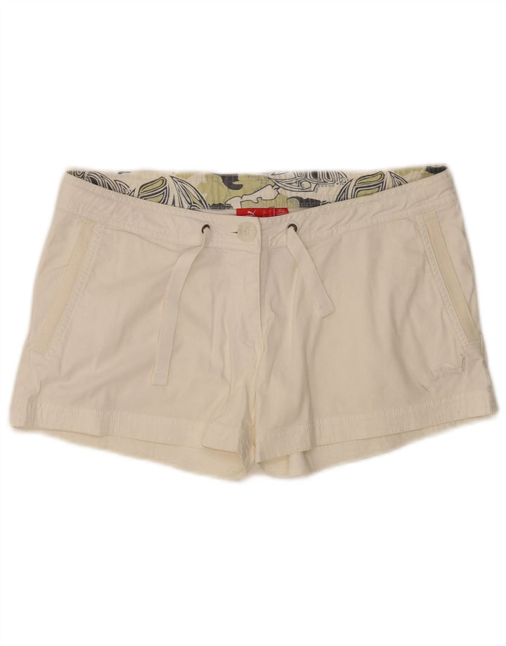 Puma Chino Shorts til kvinder UK 10 Small W30 White Bomuld