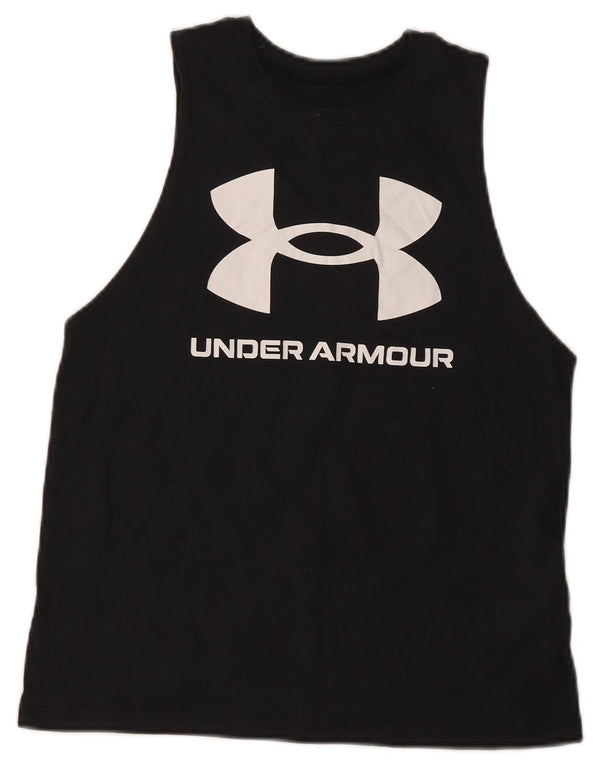 Under Armour Womens Graphic T-Shirt Top UK 10 Small Black Cotton