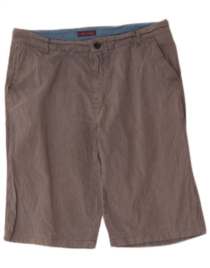 Ted Baker Chino Shorts til mænd W36 Large Grey Pinstripe Bomuld