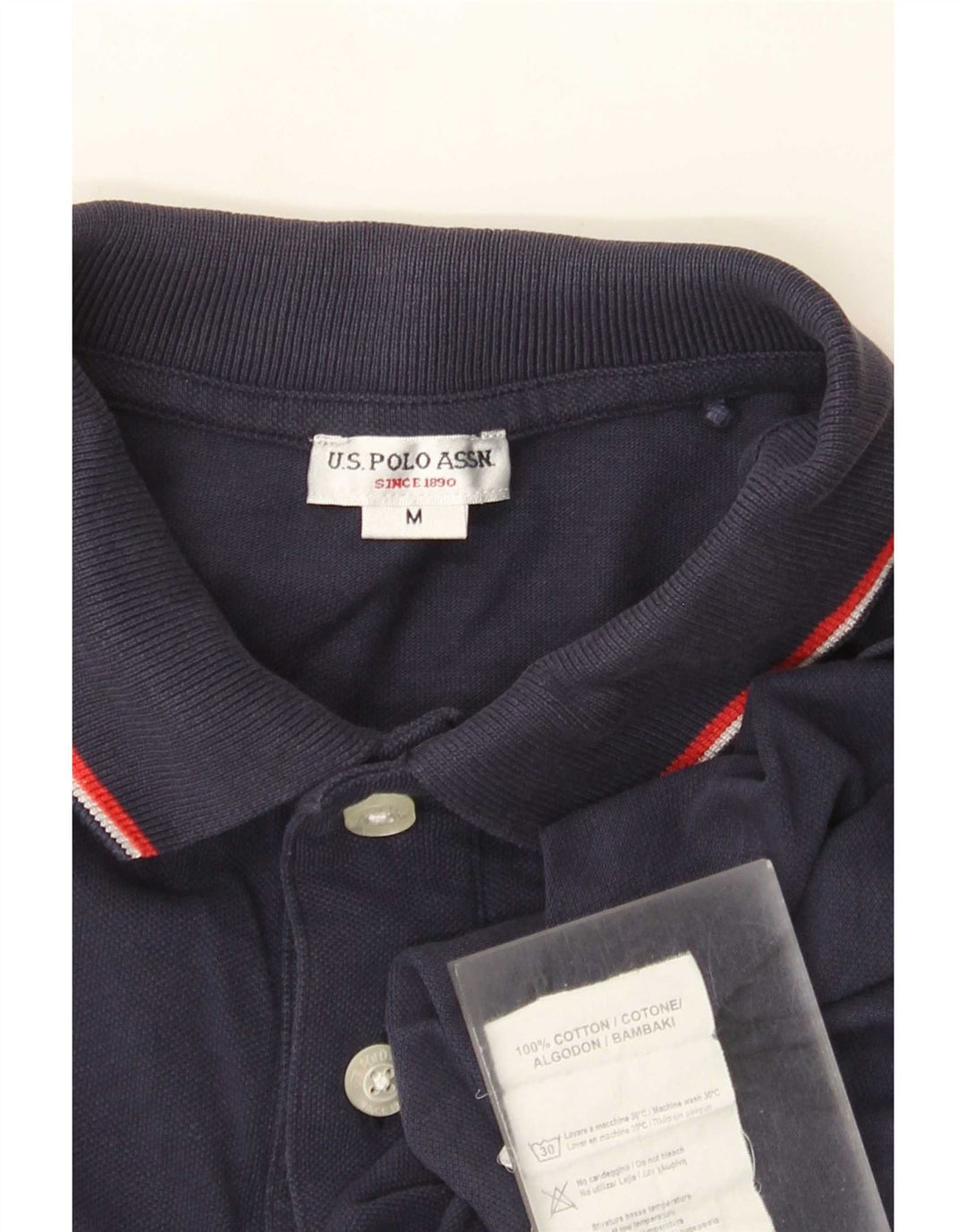 U.S. Polo Assn. Herreskjorte medium marineblå stribet bomuld