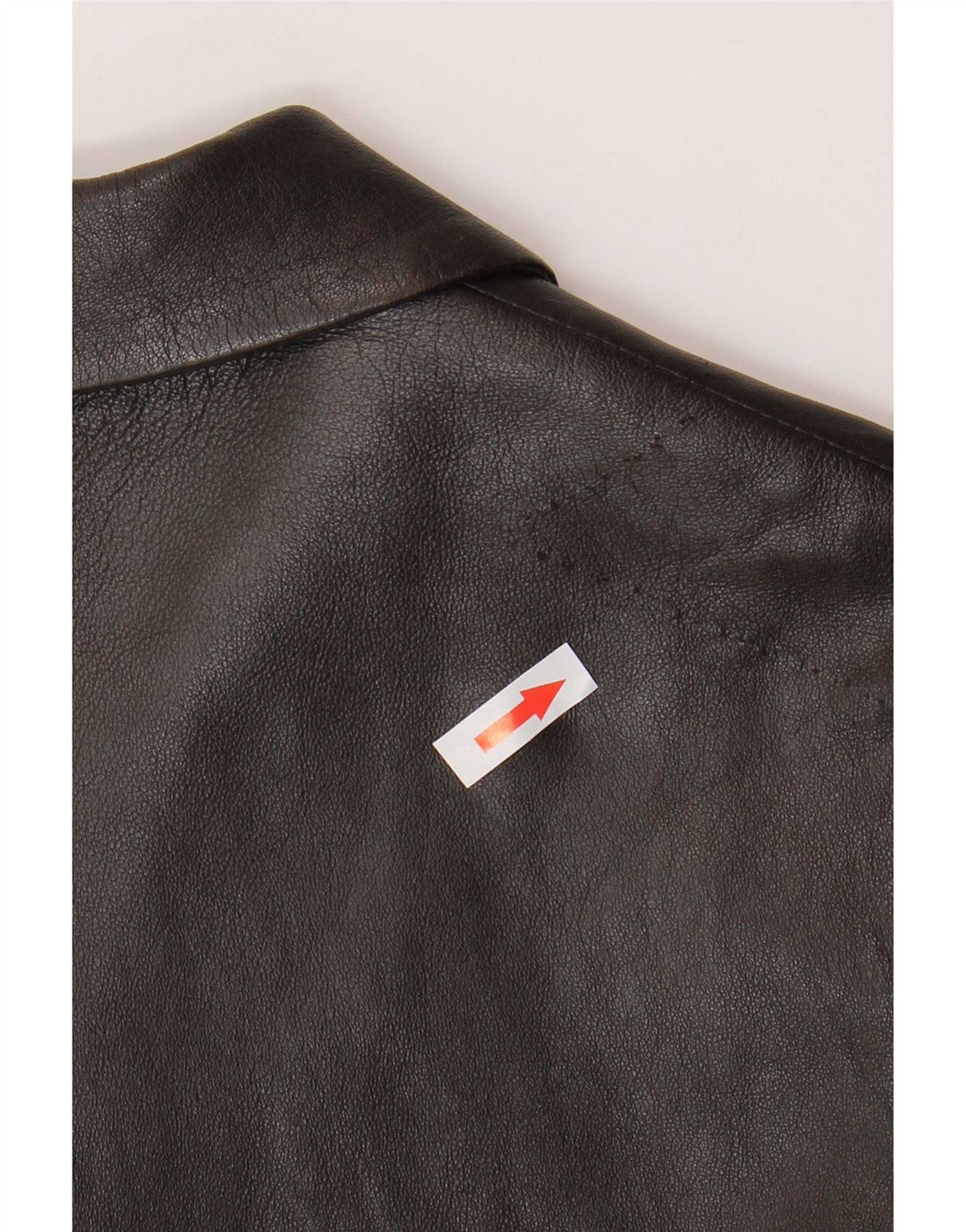 Vintage dame 3-knaps læder blazerjakke EU 38 medium brunt læder