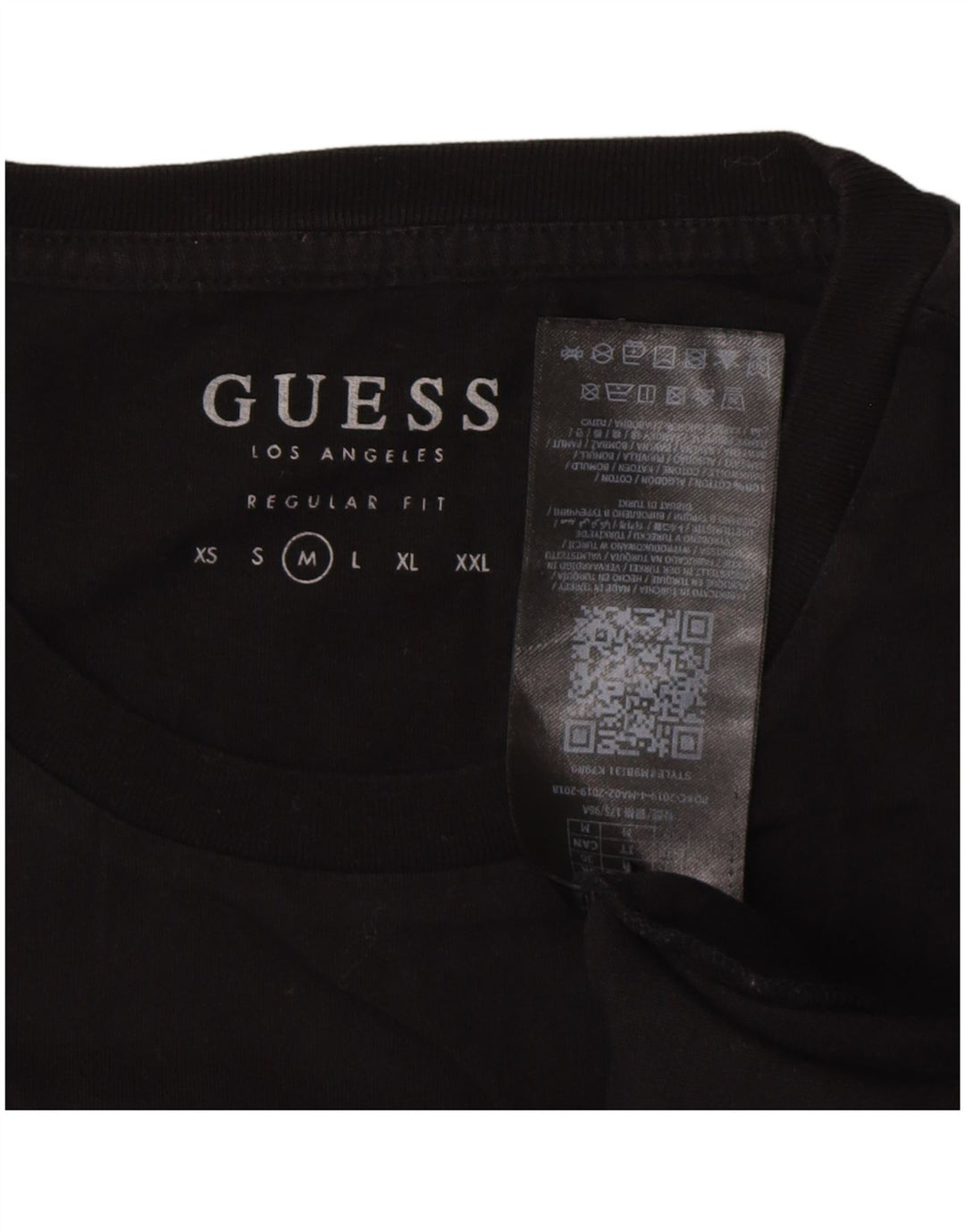 Guess Herre grafisk T-shirt Top Medium Sort Bomuld