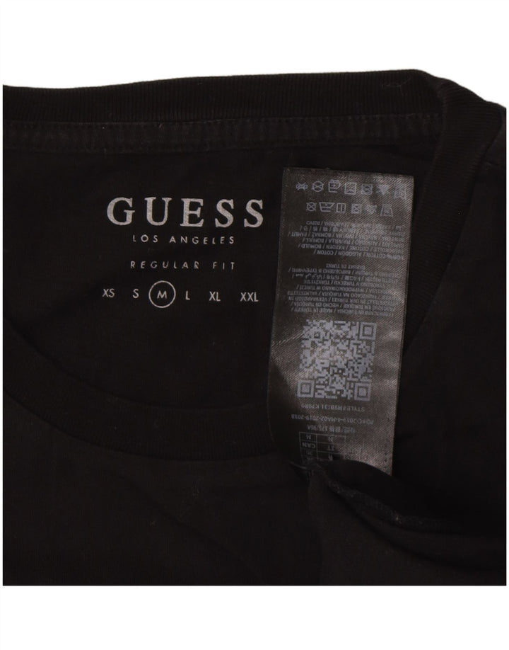 Guess Herre grafisk T-shirt Top Medium Sort Bomuld