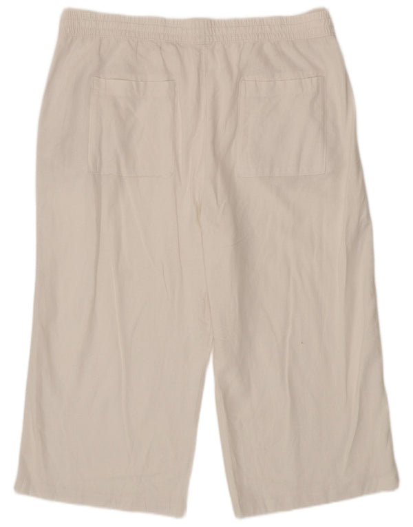 Marks & Spencer Lige Capri-bukser til kvinder UK 20 2XL W40 L21 Hvid