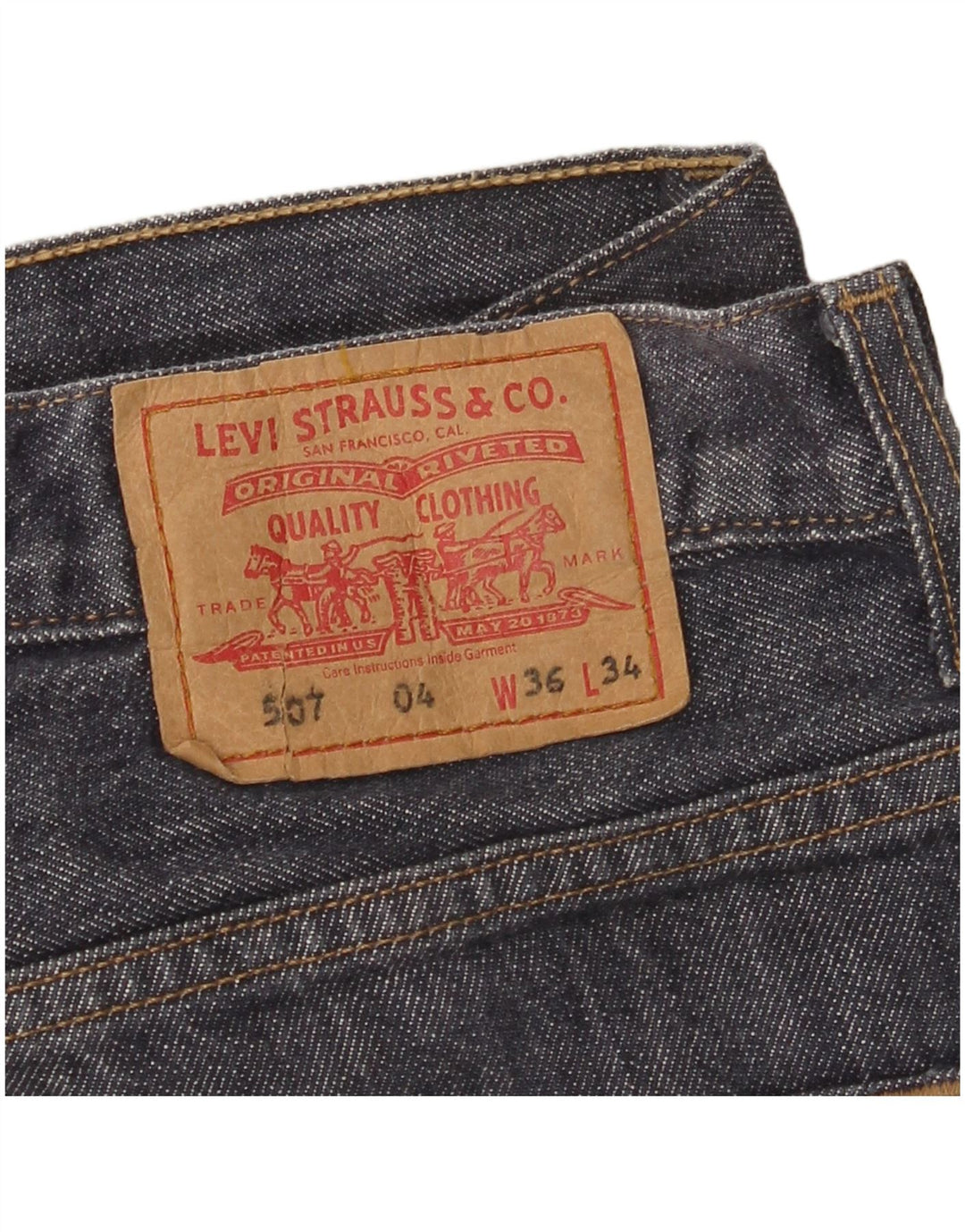 Levi's Herre 507 lige jeans W36 L30 Marineblå bomuld