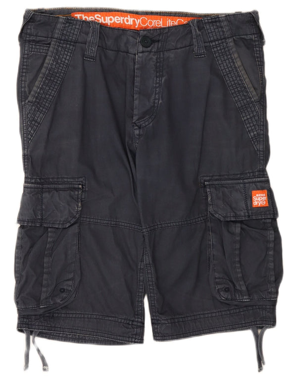 Superdry Herre Cargo Shorts Små W32 Marineblå Bomuld