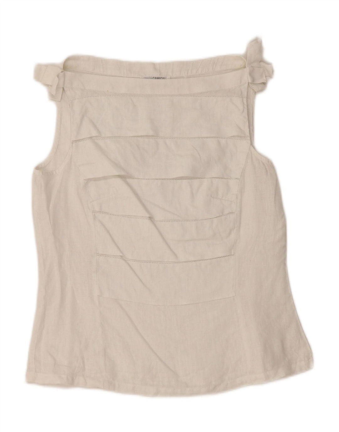 NARACAMICIE Dame ærmeløs bluse Top UK 8 Small White