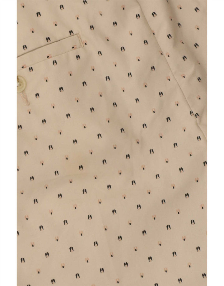Penguin Herre Chino Shorts W34 Stor Beige Plettet Bomuld