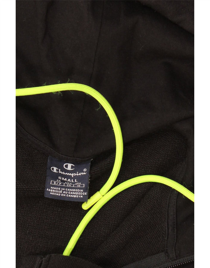 Champion Herre grafisk hættetrøje med lynlås lille sort