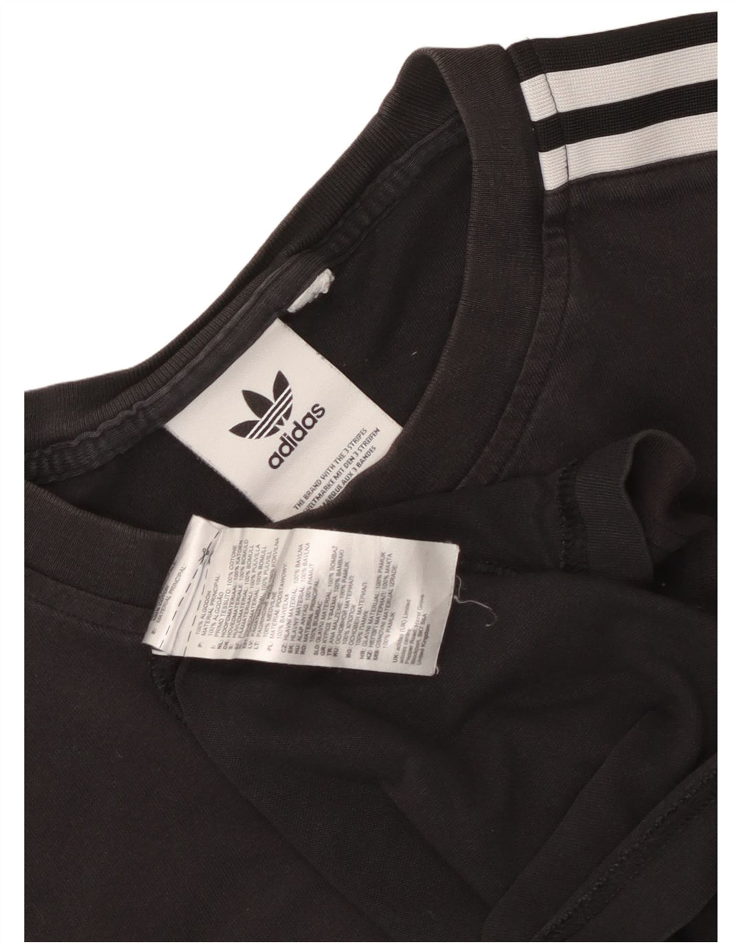 Adidas Herre T-Shirt Top Medium Sort Bomuld
