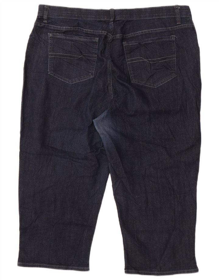 Lee Womens Riders Capri Jeans US 20 3XL W40 L20 Marineblå Bomuld