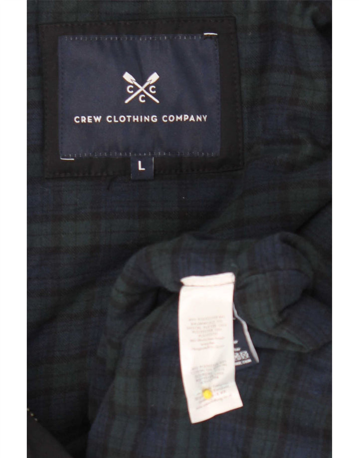 Crew Clothing Herre Hooded Parka Jacket UK 40 Large Navy Blue Polyester